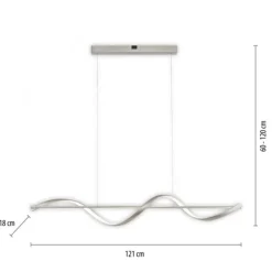 Paul Neuhaus LED Pendelleuchte Q-SWING silber Smart Home dimmbar FB