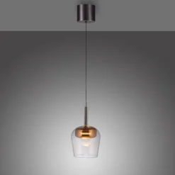 Paul Neuhaus LED Pendelleuchte Q-KON 1-flammig kupfer Smart Home App