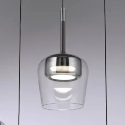 Paul Neuhaus LED Pendelleuchte Q-KON 1-flammig silber Smart Home App