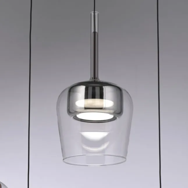 Paul Neuhaus LED Pendelleuchte Q-KON 1-flammig silber Smart Home App