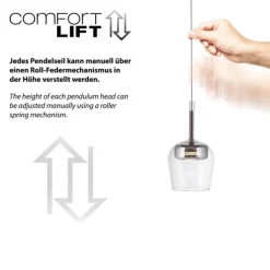 Paul Neuhaus LED Pendelleuchte Q-KON 1-flammig silber Smart Home App