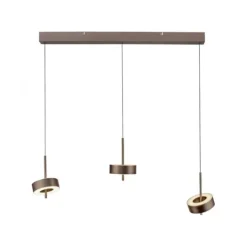 Paul Neuhaus LED Pendelleuchte Q-ROTATE 3 flammig braun höhenverstellbar
