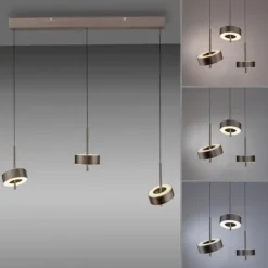 Paul Neuhaus LED Pendelleuchte Q-ROTATE 3 flammig braun höhenverstellbar