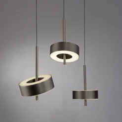 Paul Neuhaus LED Pendelleuchte Q-ROTATE 3 flammig braun höhenverstellbar