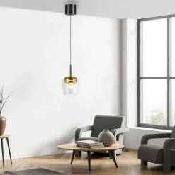 Paul Neuhaus LED Pendelleuchte Q-KON 1-flammig gold Smart Home App