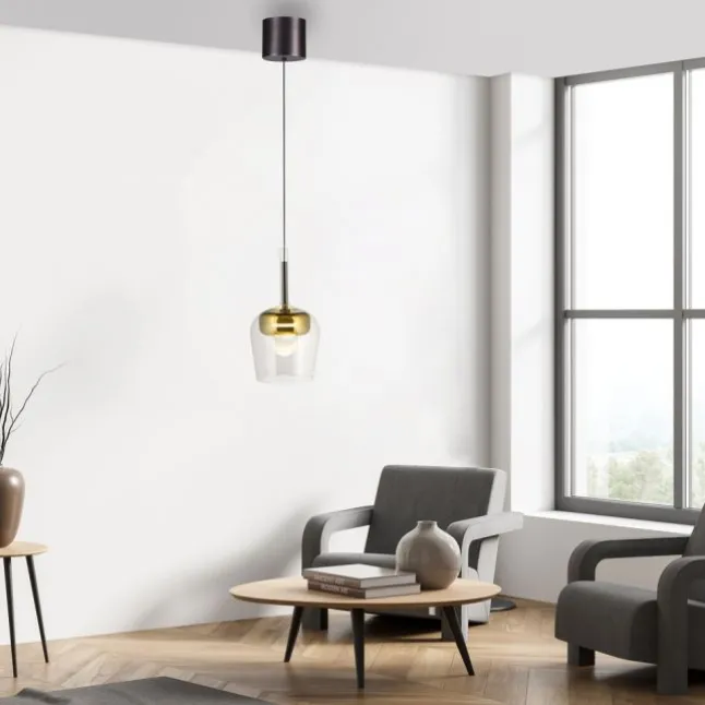 Paul Neuhaus LED Pendelleuchte Q-KON 1-flammig gold Smart Home App