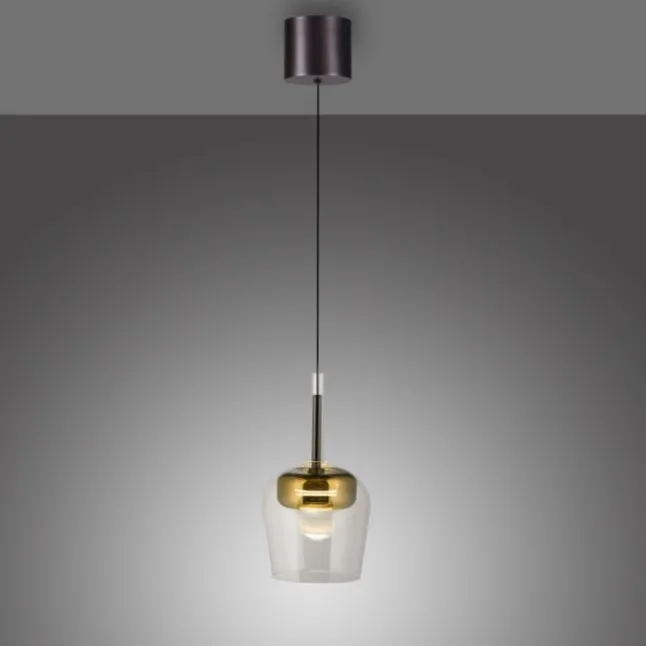Paul Neuhaus LED Pendelleuchte Q-KON 1-flammig gold Smart Home App