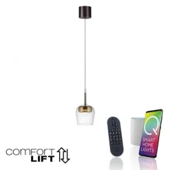 Paul Neuhaus LED Pendelleuchte Q-KON 1-flammig gold Smart Home App
