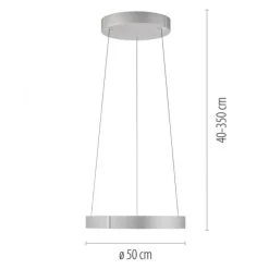 Paul Neuhaus LED Pendelleuchte PURE E-Clipse stone (alu) elektrisch