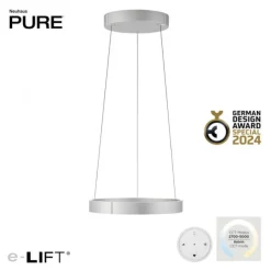 Paul Neuhaus LED Pendelleuchte PURE E-Clipse stone (alu) elektrisch