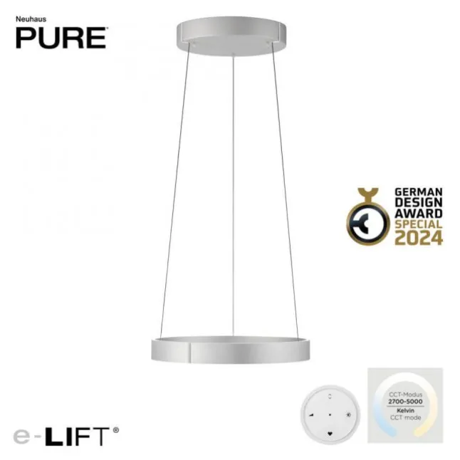 Paul Neuhaus LED Pendelleuchte PURE E-Clipse stone (alu) elektrisch