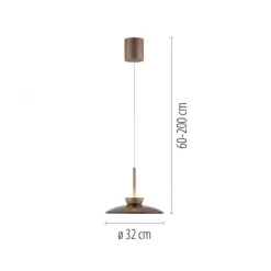 Paul Neuhaus LED Pendelleuchte PURE Moon bronce höhenverstellbar