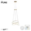 Paul Neuhaus LED Pendelleuchte PURE Flying Rings,bronce