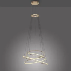 Paul Neuhaus LED Pendelleuchte PURE Flying Rings,bronce