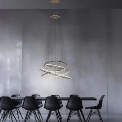 Paul Neuhaus LED Pendelleuchte PURE Flying Rings,bronce