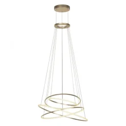 Paul Neuhaus LED Pendelleuchte PURE Flying Rings,bronce