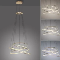 Paul Neuhaus LED Pendelleuchte PURE Flying Rings,bronce