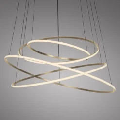 Paul Neuhaus LED Pendelleuchte PURE Flying Rings,bronce