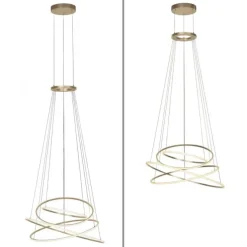 Paul Neuhaus LED Pendelleuchte PURE Flying Rings,bronce