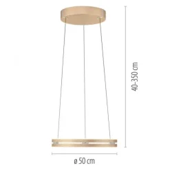 Paul Neuhaus LED Pendelleuchte PURE E-Loop ivory gold elektrisch