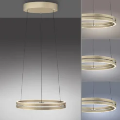 Paul Neuhaus LED Pendelleuchte PURE E-Loop ivory gold elektrisch