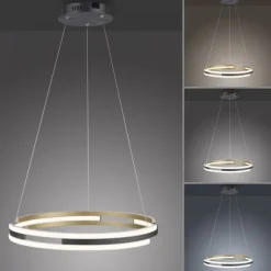 Paul Neuhaus LED Pendelleuchte Q-BELUGA messing matt Smart Home dimmbar