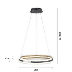 Paul Neuhaus LED Pendelleuchte Q-BELUGA messing matt Smart Home dimmbar