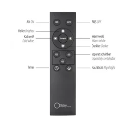 Paul Neuhaus LED Pendelleuchte Q-STRETTO, schwarz, mit Fernbedienung