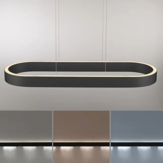 Paul Neuhaus LED Pendelleuchte Q-STRETTO, schwarz, mit Fernbedienung