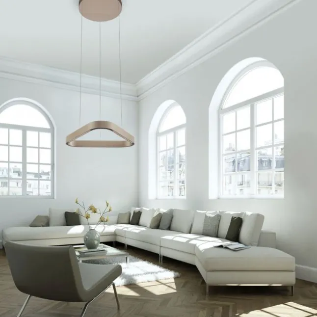 Paul Neuhaus LED Pendelleuchte Q-STRETTO, bronce,