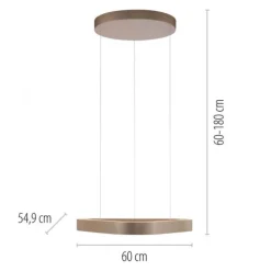 Paul Neuhaus LED Pendelleuchte Q-STRETTO, bronce,