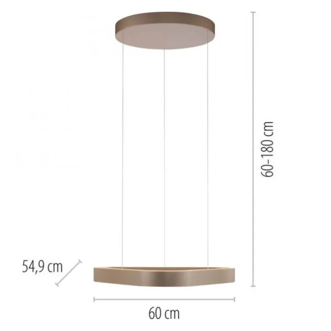 Paul Neuhaus LED Pendelleuchte Q-STRETTO, bronce,