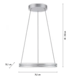 Paul Neuhaus LED Pendelleuchte PURE E-Loop stone (alu) elektrisch