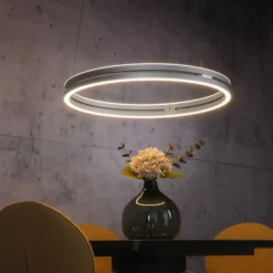 Paul Neuhaus LED Pendelleuchte PURE E-Loop stone (alu) elektrisch
