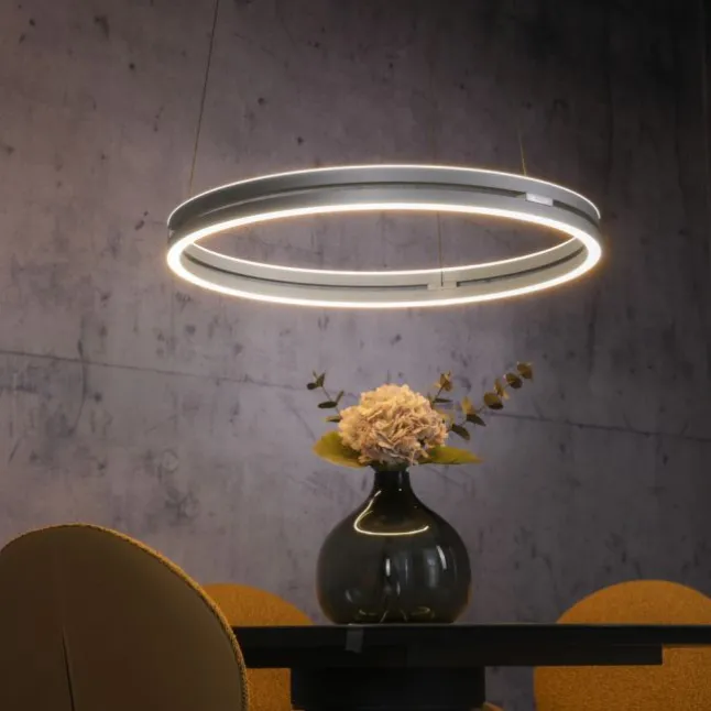 Paul Neuhaus LED Pendelleuchte PURE E-Loop stone (alu) elektrisch