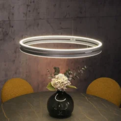 Paul Neuhaus LED Pendelleuchte PURE E-Loop stone (alu) elektrisch