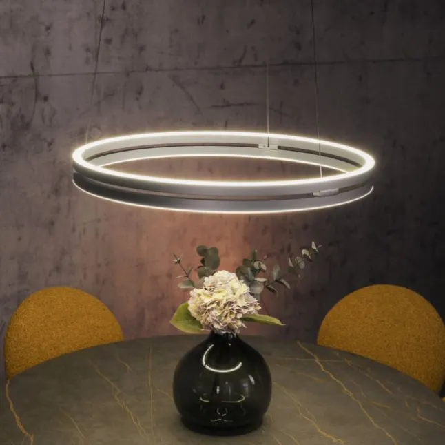 Paul Neuhaus LED Pendelleuchte PURE E-Loop stone (alu) elektrisch