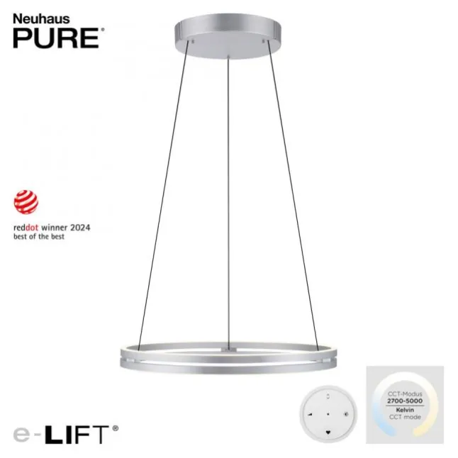 Paul Neuhaus LED Pendelleuchte PURE E-Loop stone (alu) elektrisch