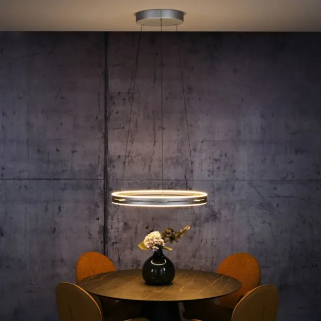 Paul Neuhaus LED Pendelleuchte PURE E-Loop stone (alu) elektrisch