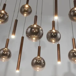 Paul Neuhaus LED Pendelleuchte BOWL, braun, dimmbar über Lichtschalter