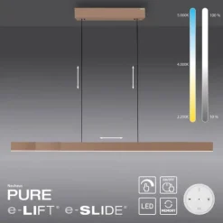 Paul Neuhaus LED Pendelleuchte PURE Moto-Rise, bronce,