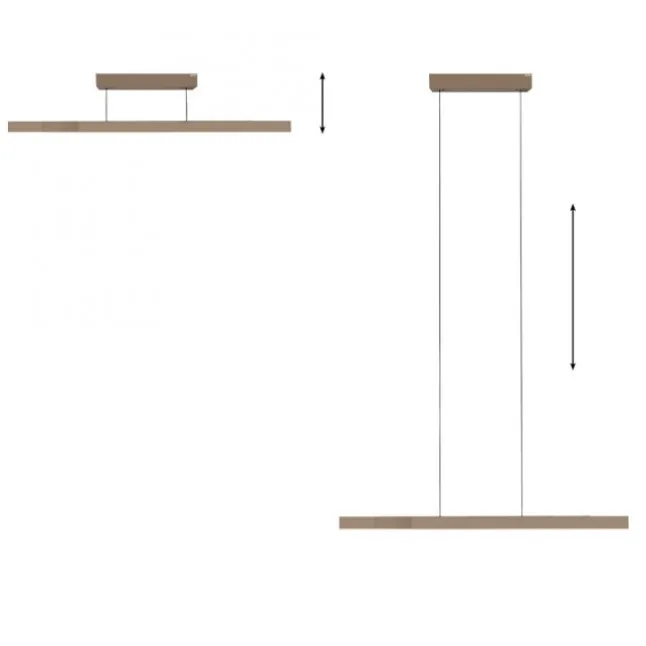 Paul Neuhaus LED Pendelleuchte PURE Moto-Rise, bronce,
