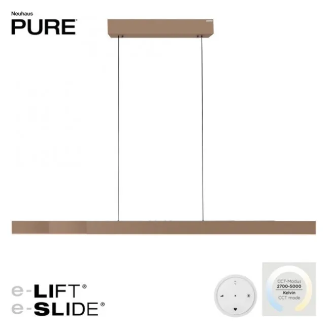 Paul Neuhaus LED Pendelleuchte PURE Moto-Rise, bronce,