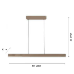 Paul Neuhaus LED Pendelleuchte PURE Moto-Rise, bronce,