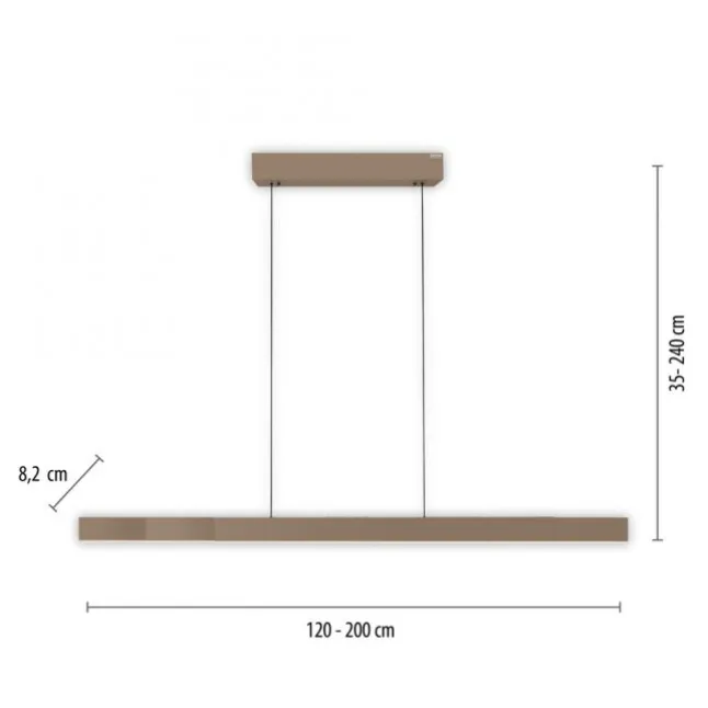 Paul Neuhaus LED Pendelleuchte PURE Moto-Rise, bronce,