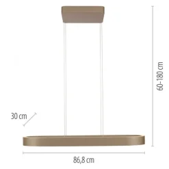 Paul Neuhaus LED Pendelleuchte Q-STRETTO, bronce
