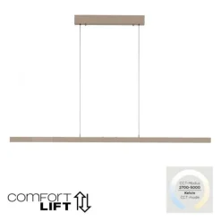 Paul Neuhaus LED Pendelleuchte ADRIANA, Comfort Lift, bronce