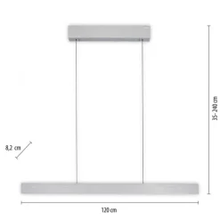 Paul Neuhaus LED Pendelleuchte PURE E-Motion diamond (alu) elektrisch