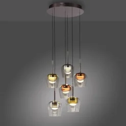 Paul Neuhaus LED Pendelleuchte Q-KON 6-flammig mehrfarbig Smart Home