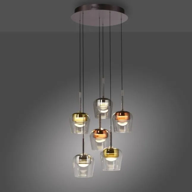 Paul Neuhaus LED Pendelleuchte Q-KON 6-flammig mehrfarbig Smart Home